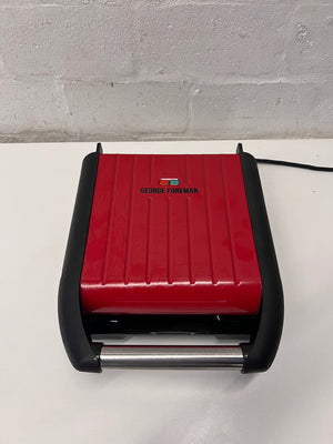 Red George Foreman Countertop Grill – main front view