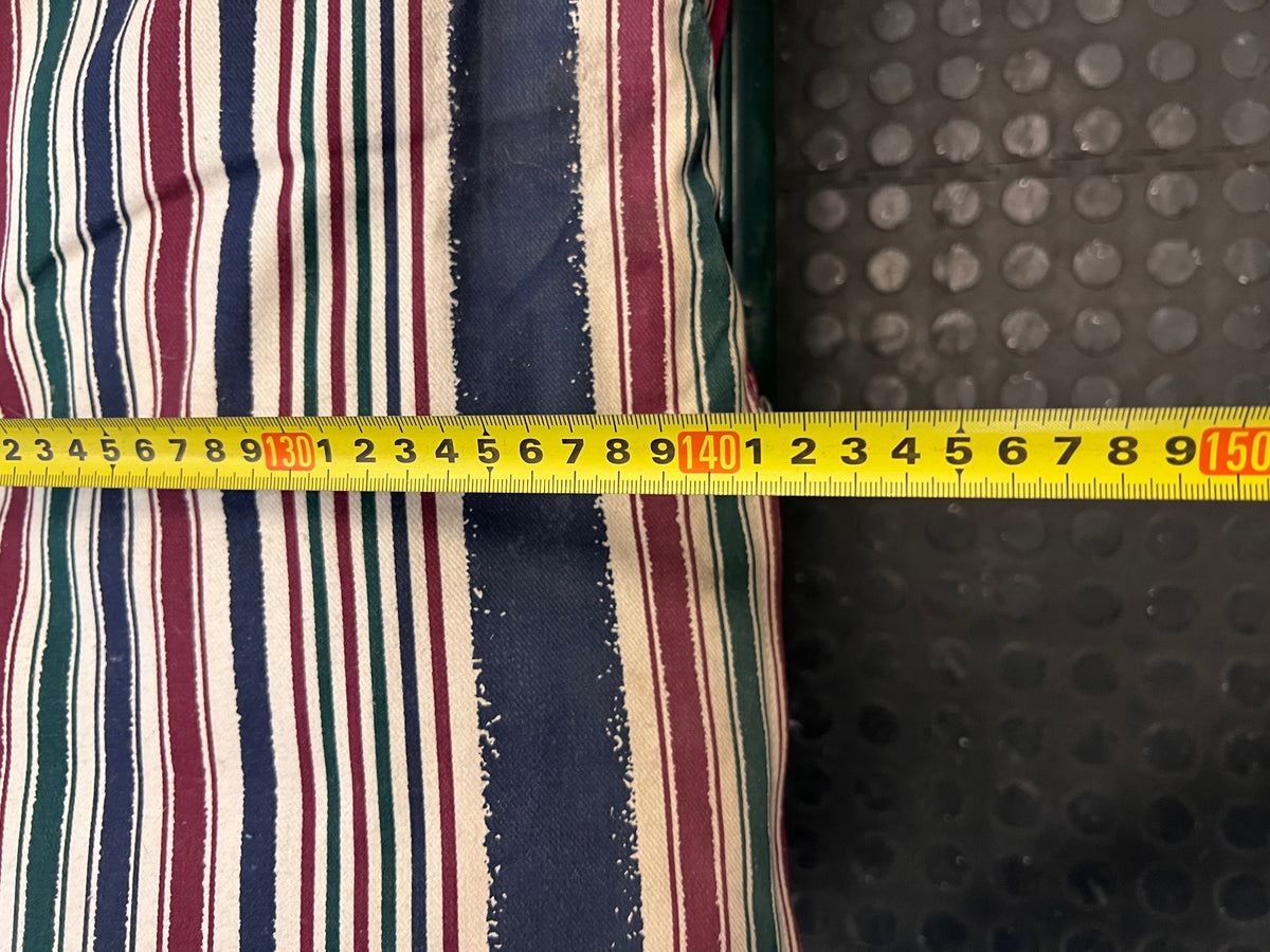 Green Metal Bunk Bed with Striped Futon Cushion – width measurement
