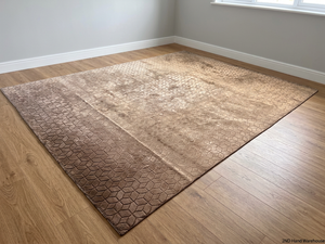 Gonsenhauser Brown Geometric Pattern Area Rug – styled product image