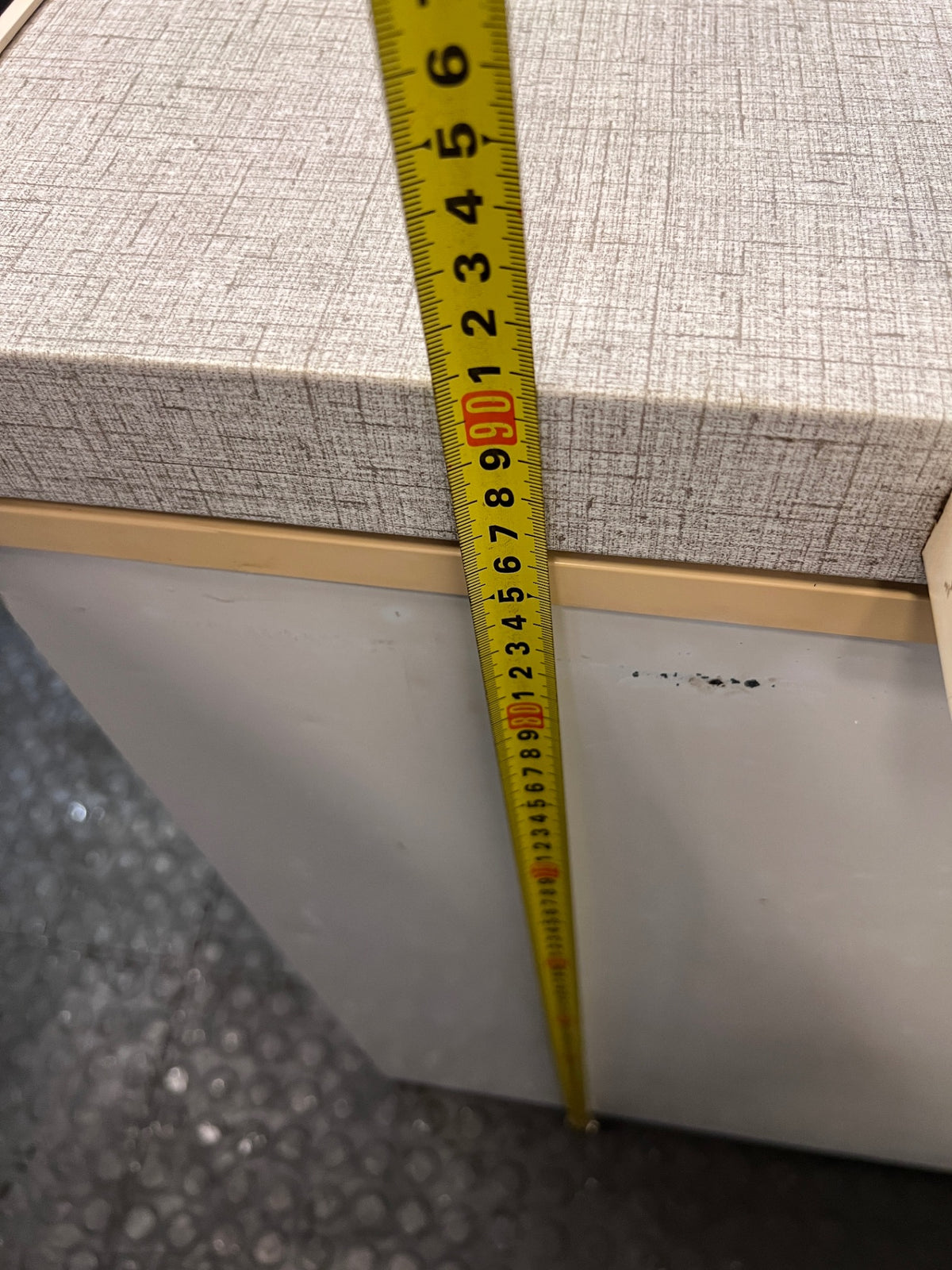 Defy Concept White Chest Freezer with Textured Lid — Good Working Order – height measurement