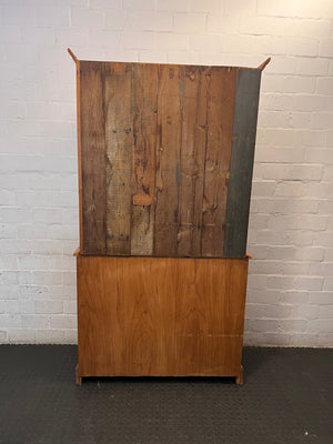 Tall Pine Welsh Dresser with Open Shelving – back view