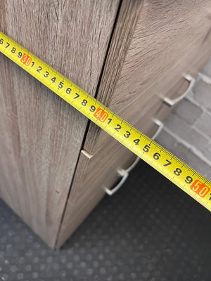 Light Oak-Style 5-Drawer Chest with Lock – depth measurement