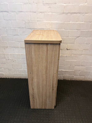 Light Oak-Style 5-Drawer Chest with Lock – top view