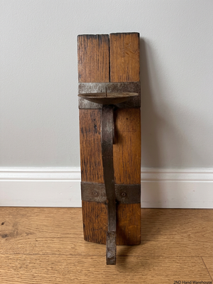 Rustic Wine Barrel Stave Candle Holder – styled product image