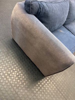 Navy Blue Fabric 3 Seater Couch – top view