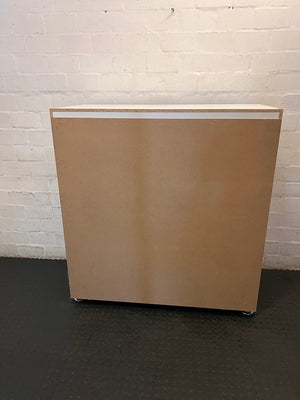 Modern Grey and White Two-Door Office Cupboard – back view