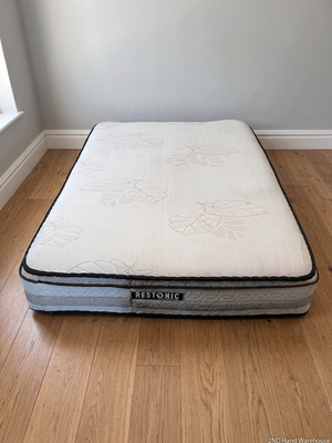 Restonic Double Mattress with Quilted Leaf Pattern – styled product image
