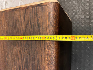 Modern Two-Tone Mobile Pedestal with Wood Finish – width measurement