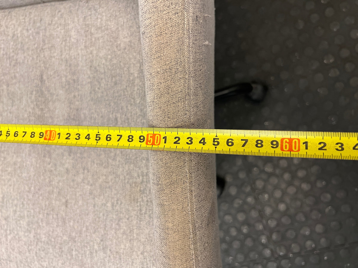 Grey Fabric Office Chair with Black Swivel Base – depth measurement