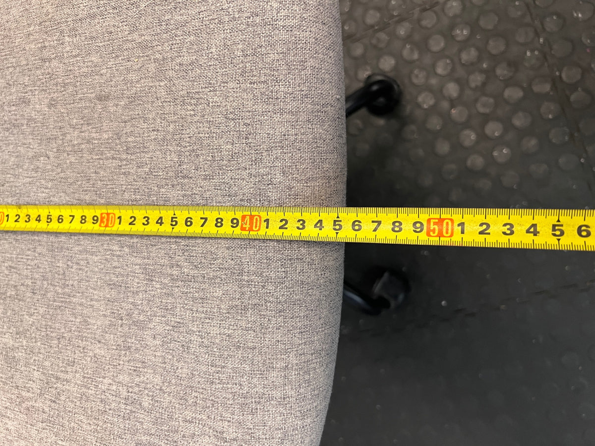 Grey Fabric Office Chair with Black Swivel Base – width measurement