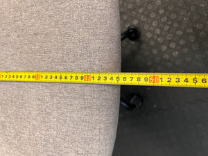 Grey Fabric Office Chair with Black Swivel Base – width measurement