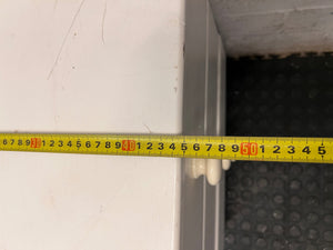 White 3-Drawer Storage Pedestal – depth measurement