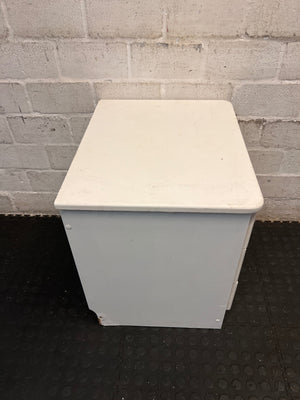 White 3-Drawer Storage Pedestal – top view