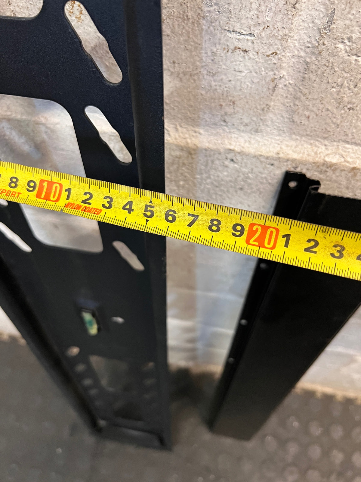 Vertical Black Metal Wall Mount TV Bracket – width measurement