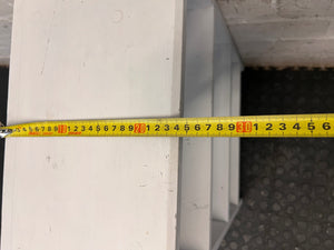 Compact White Wooden Bookshelf – depth measurement