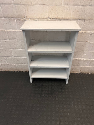 Compact White Wooden Bookshelf – main front view
