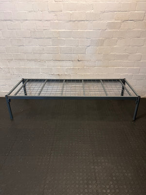 Sky Distribution Grey Metal Single Bed Frame – back view