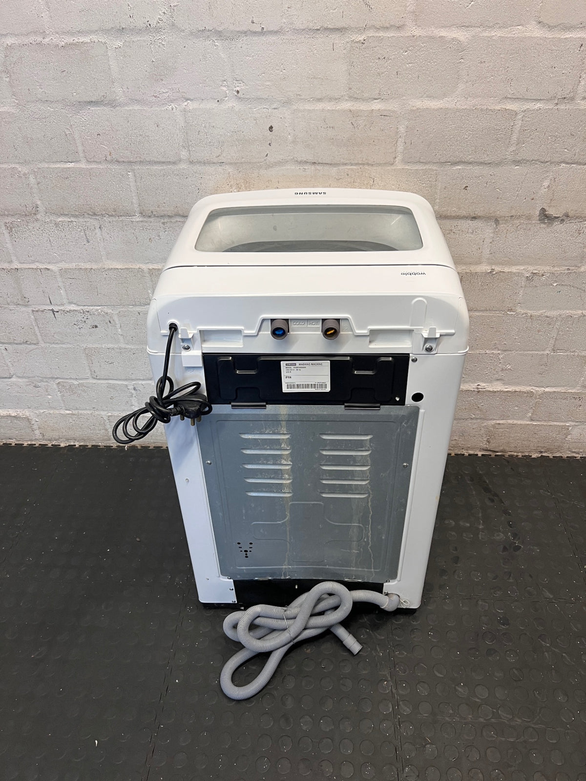 Samsung Wobble Technology Top-Loader Washing Machine – back view