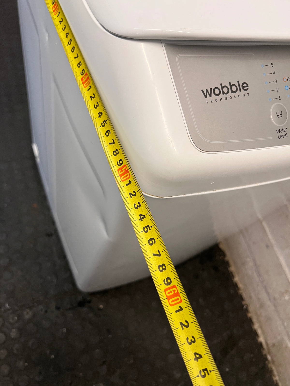 Samsung Wobble Technology Top-Loader Washing Machine – depth measurement