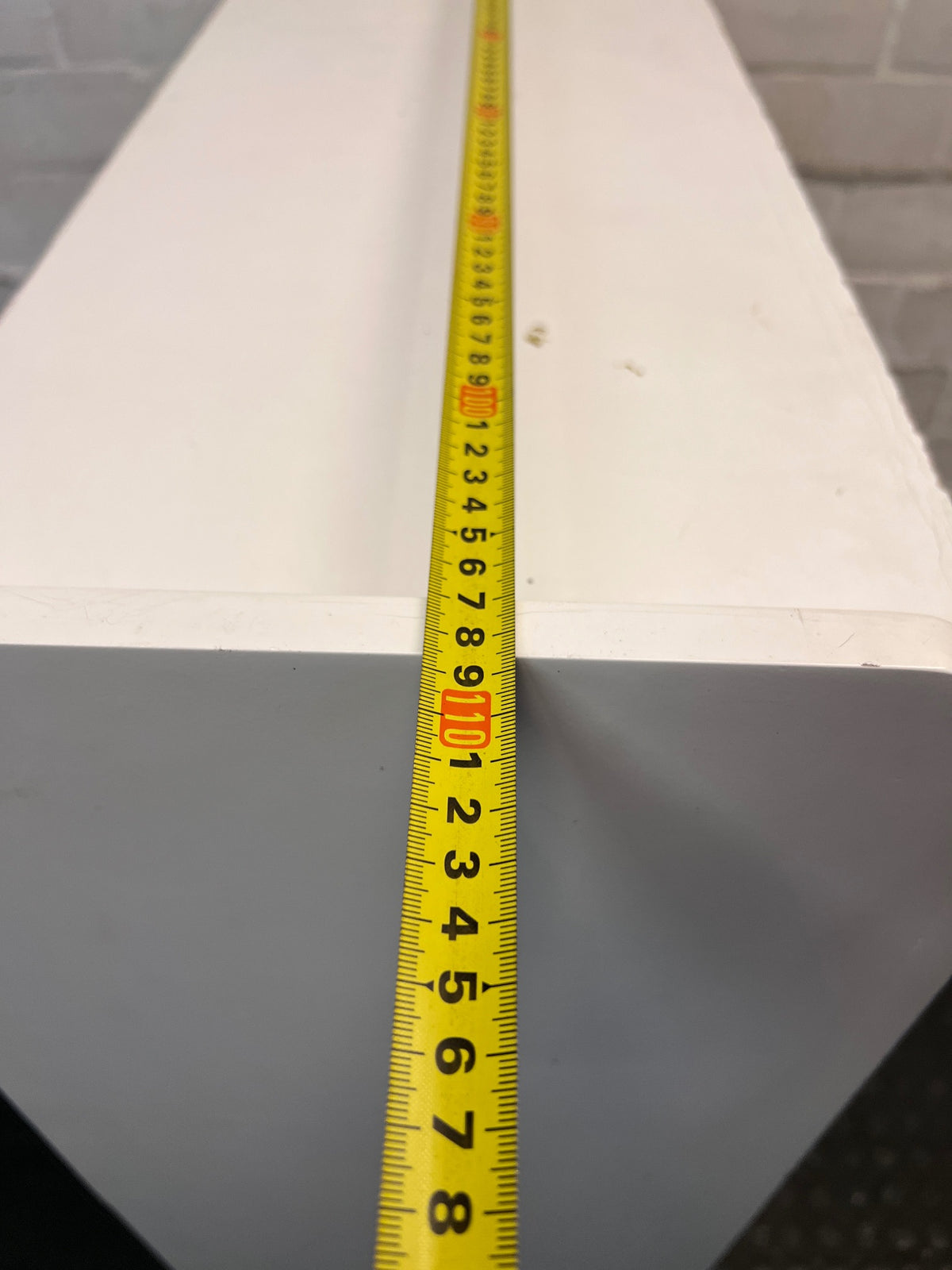 White Wooden Single Headboard with Shelving – width measurement