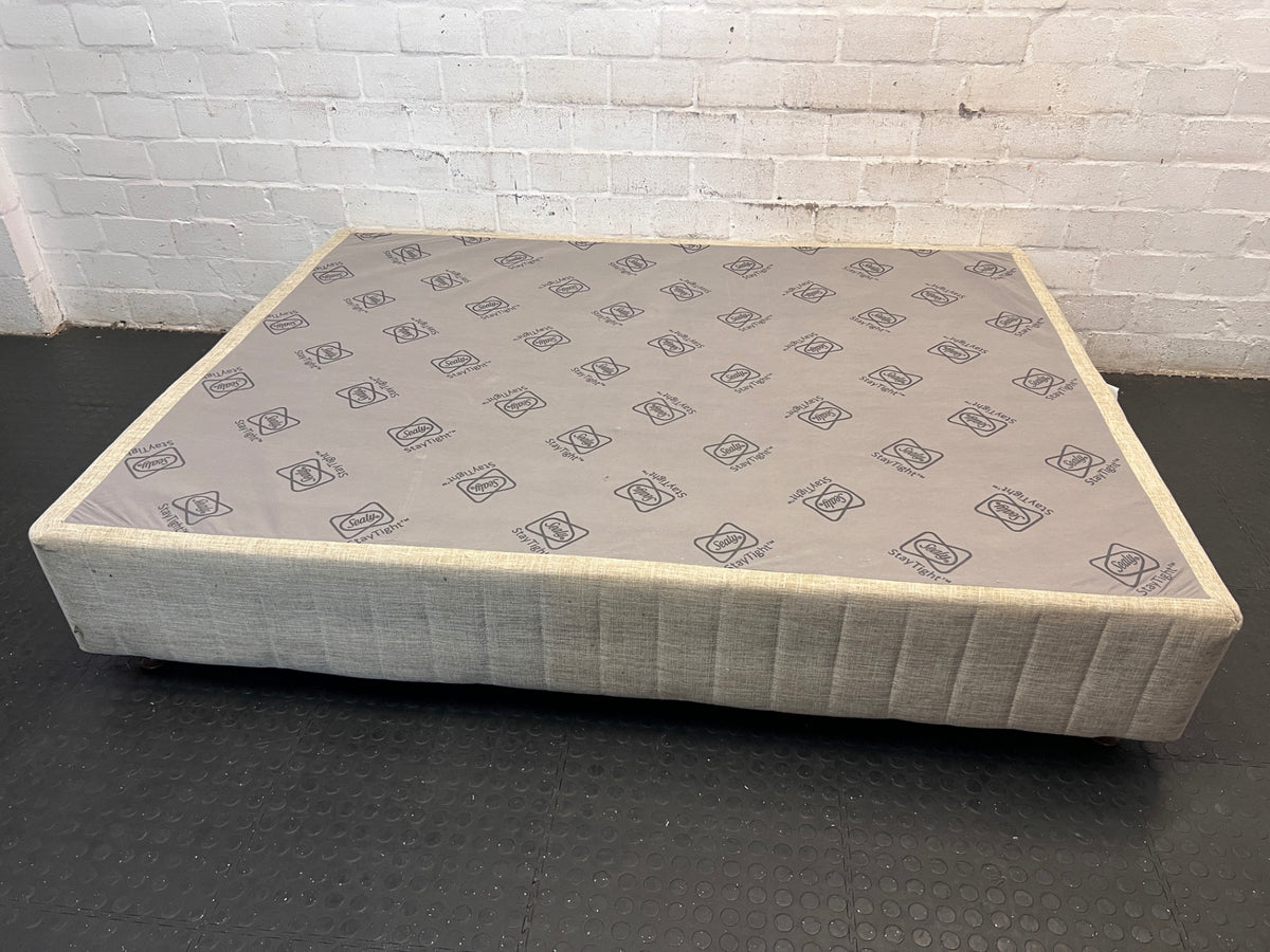 Sealy StayTight Queen Size Upholstered Bed Base – back view