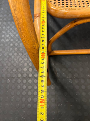 Vintage Bamboo and Cane Rocking Chair – depth measurement
