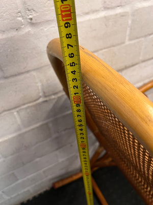 Vintage Bamboo and Cane Rocking Chair – height measurement