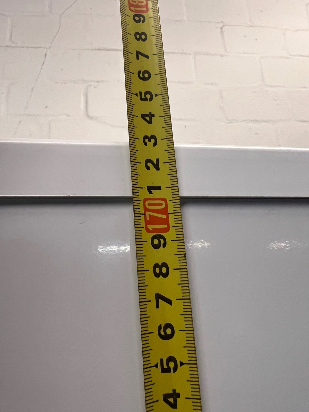 KIC White Fridge Freezer Combination — Good Working Order – height measurement