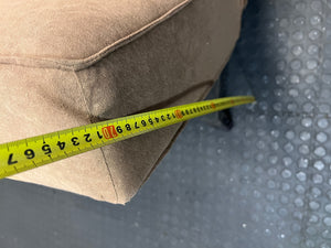 Brown Fabric Armless Sleeper Couch – height measurement