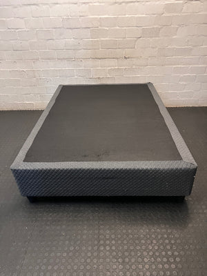 Quilted Grey Upholstered Double Bed Base – condition detail