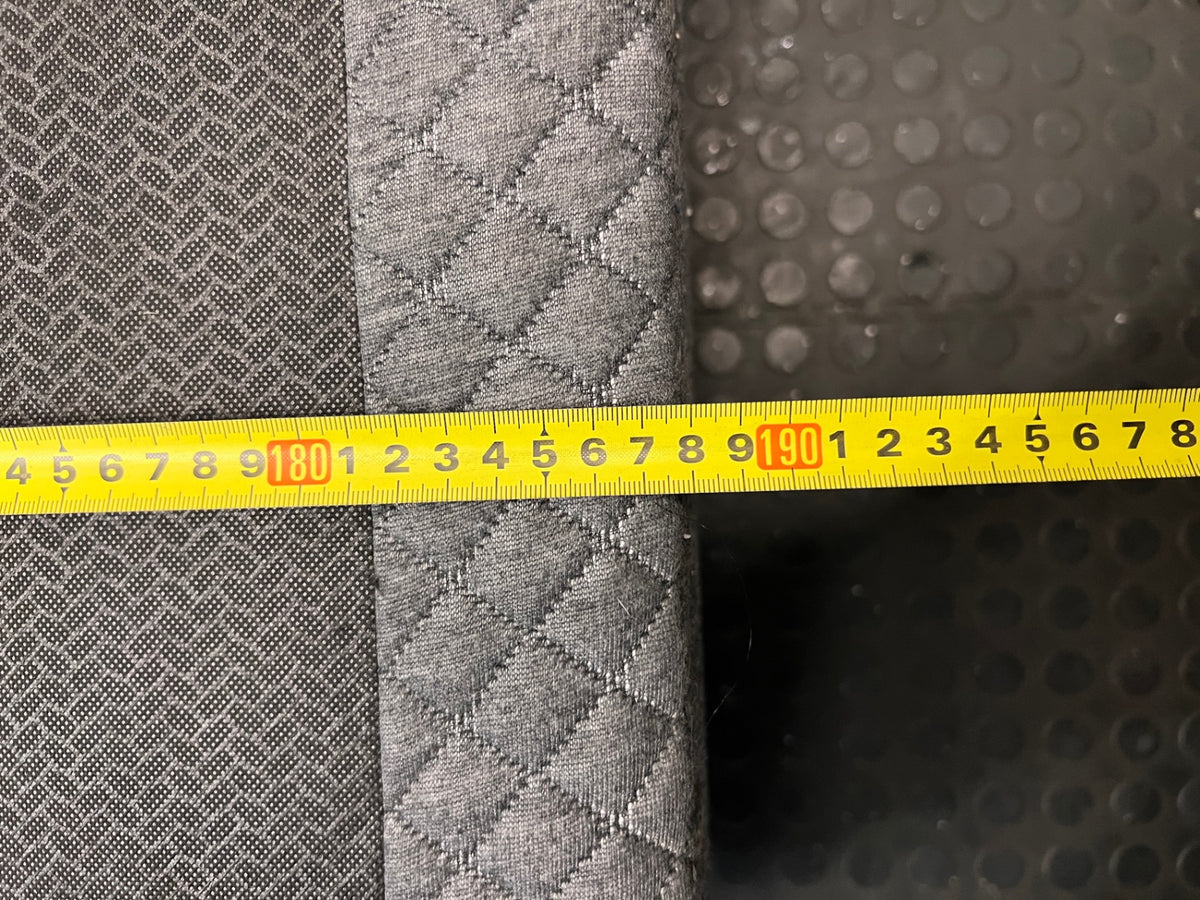 Quilted Grey Upholstered Double Bed Base – depth measurement