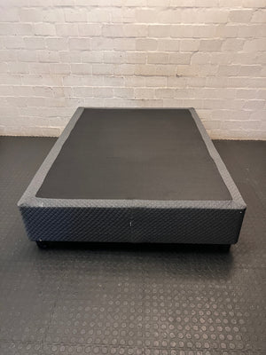 Quilted Grey Upholstered Double Bed Base – top view