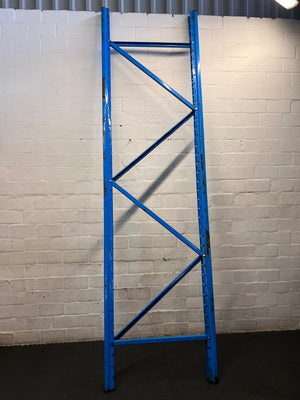 Blue Industrial Steel Racking Upright Frame – main front view