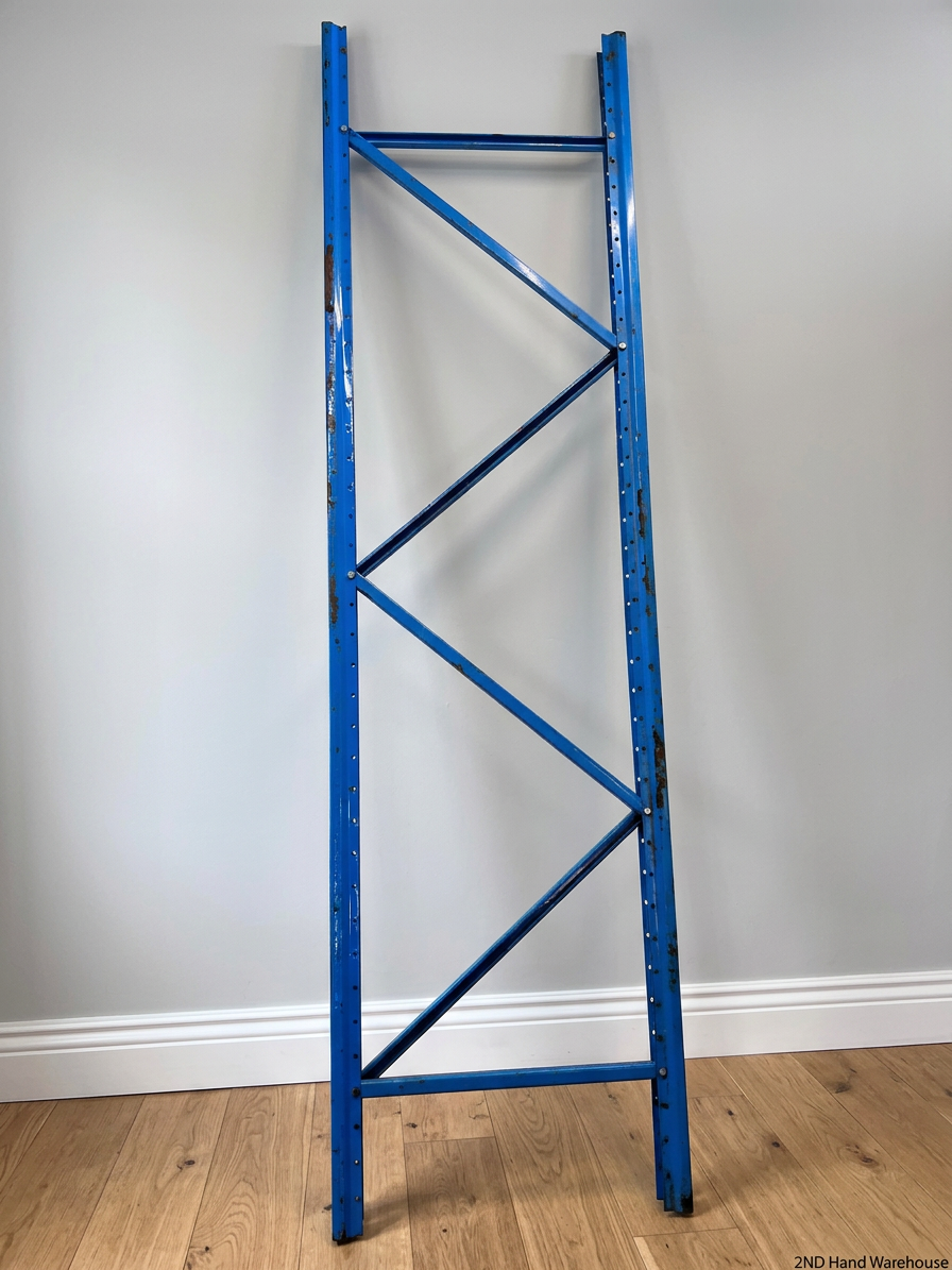 Blue Industrial Steel Racking Upright Frame – styled product image