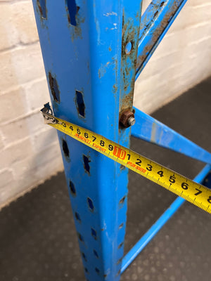 Blue Industrial Steel Racking Upright Frame – width measurement