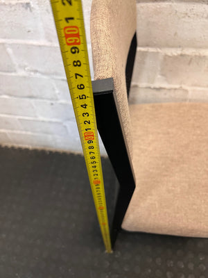 Russells Cream Upholstered Dining Chair with Metal Frame – height measurement