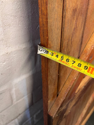 Vertical Slatted Wooden Garden Gate with Posts – depth measurement
