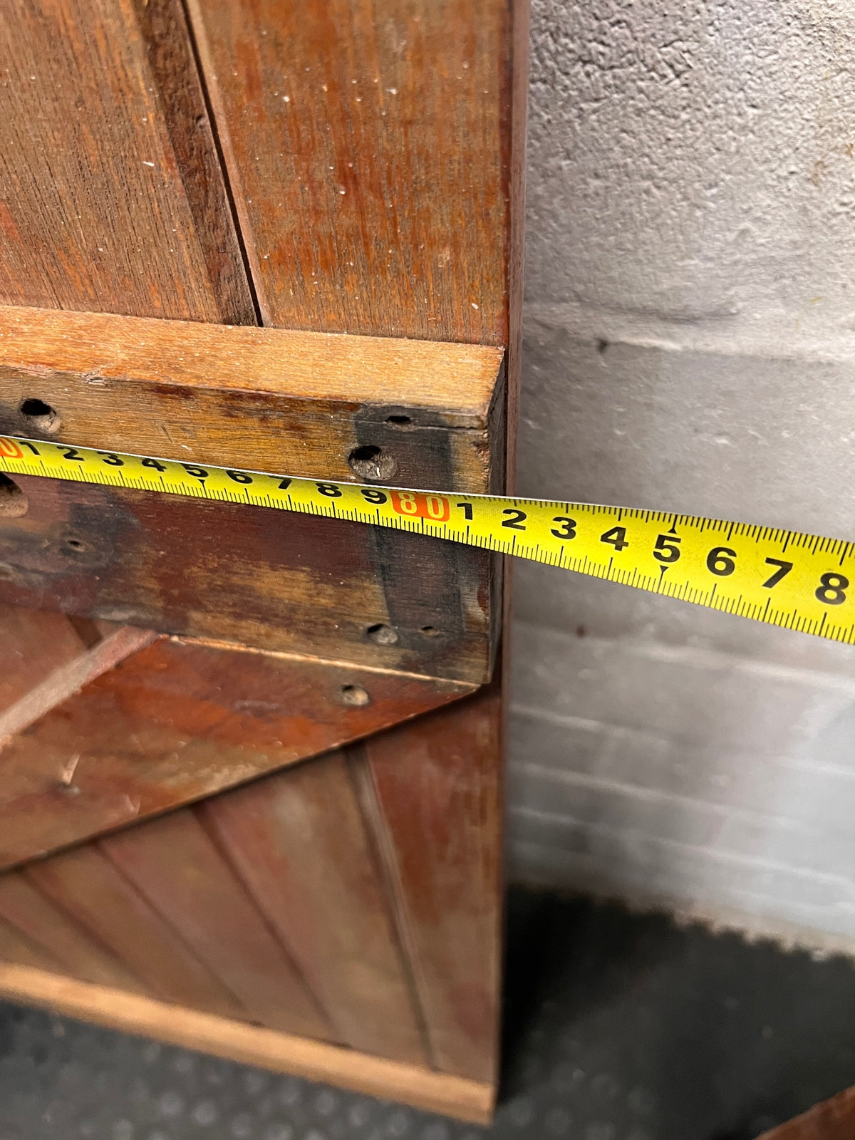 Vertical Slatted Wooden Garden Gate with Posts – width measurement