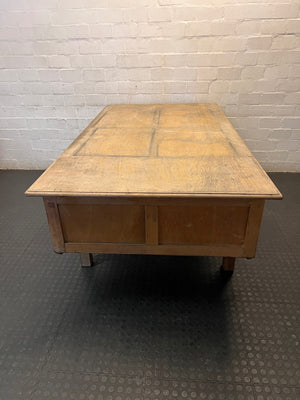 Large Wooden Executive Double Pedestal Office Desk – condition detail