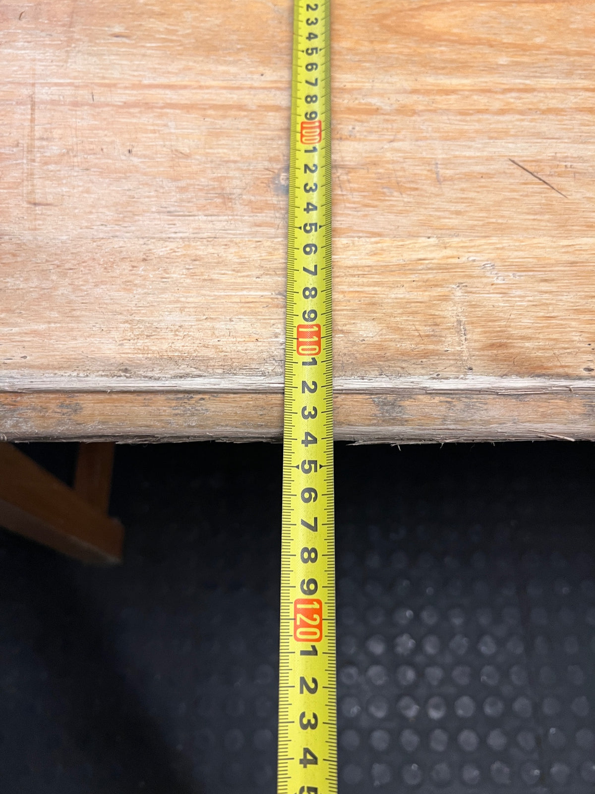 Large Wooden Office Desk with Double Pedestals – depth measurement