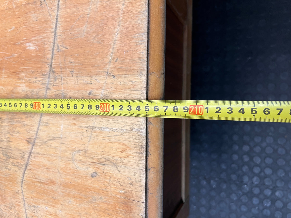 Large Wooden Office Desk with Double Pedestals – width measurement
