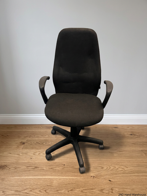 Black Fabric High-Back Office Swivel Chair – styled product image