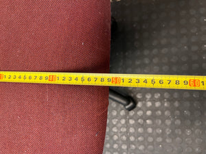 Burgundy Fabric Mid-Back Office Swivel Chair – depth measurement