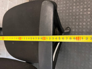 High-Back Black Fabric Office Chair with Armrests – width measurement