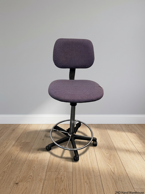 High-Reach Draughting Office Chair with Footring – styled product image