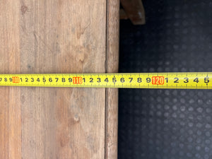 Large Timber Office Desk with Integrated Pigeon-Hole Shelves – width measurement