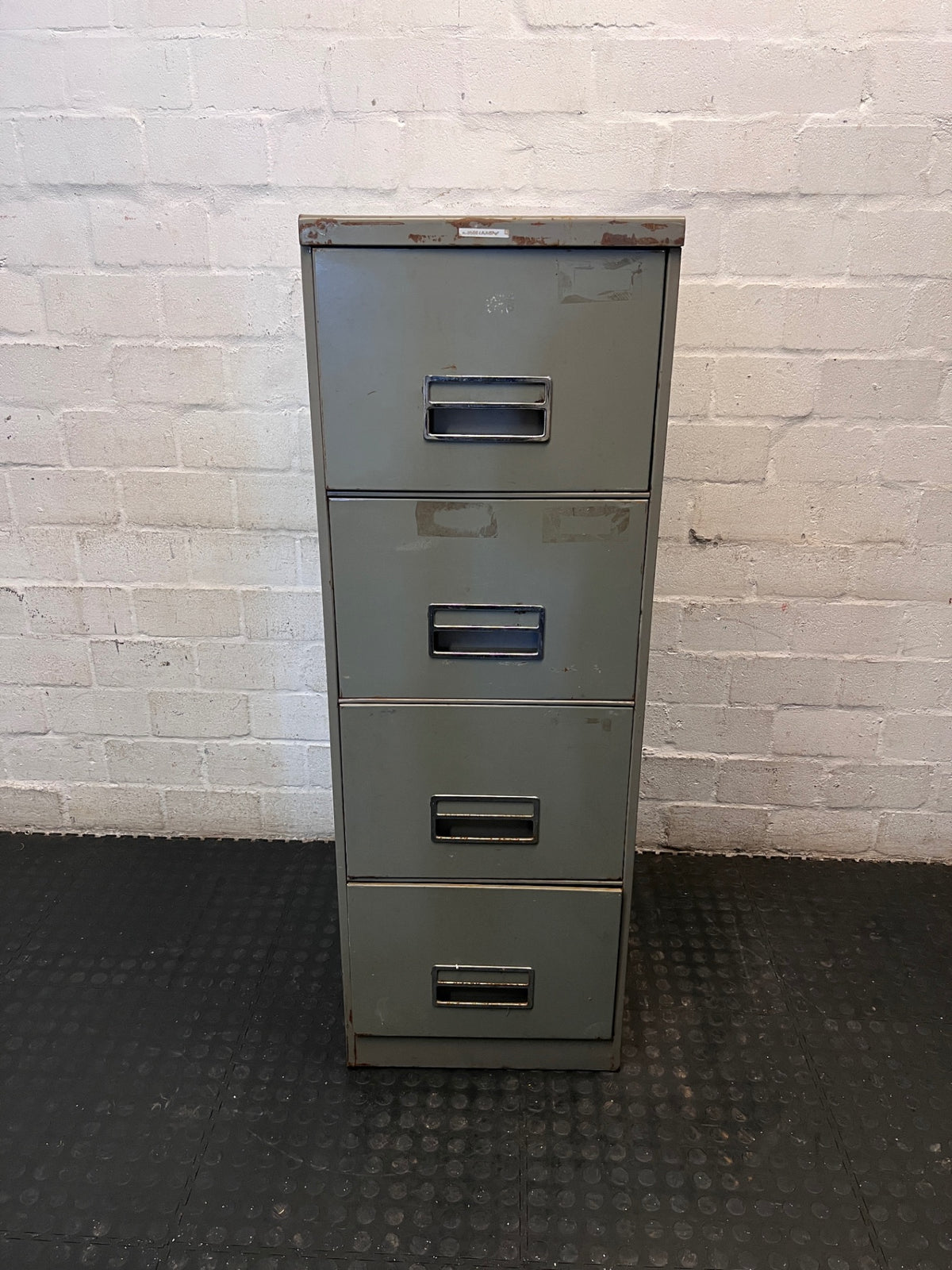 4-Drawer Industrial Metal Filing Cabinet – main front view