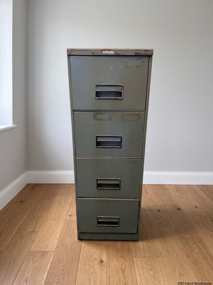 4-Drawer Industrial Metal Filing Cabinet – styled product image