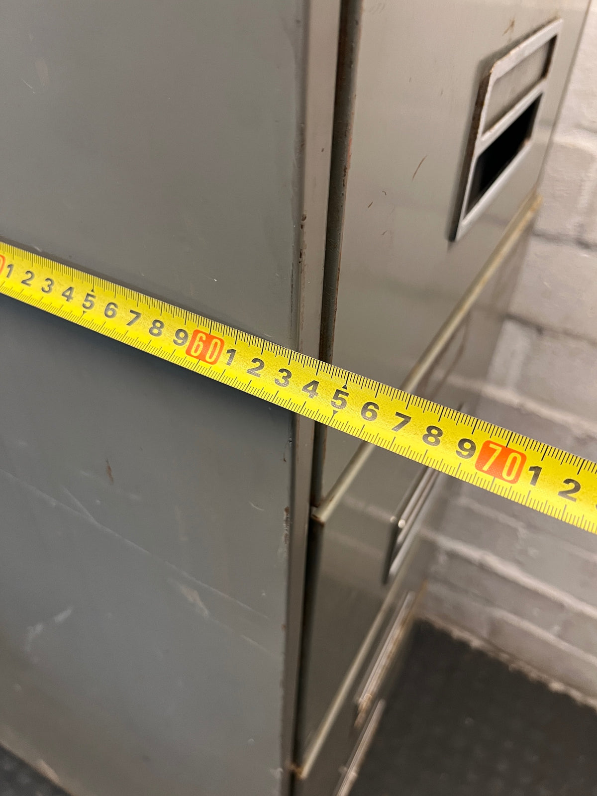 4-Drawer Industrial Metal Filing Cabinet – width measurement