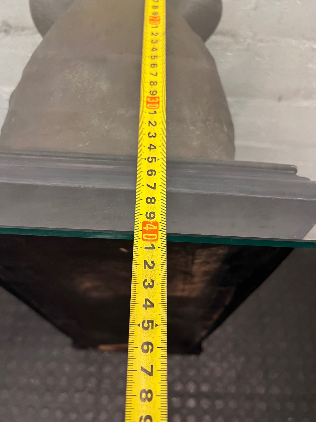Willie Botha Bronze-Style Leopard Console Table – width measurement